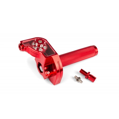 Quick Action Throttle MotoForce Racing CNC Aluminium Red Quick Action Throttle MotoForce Racing CNC Aluminium Red