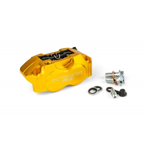 Brake Caliper 4-piston MotoForce Racing gold Brake Caliper 4-piston MotoForce Racing gold