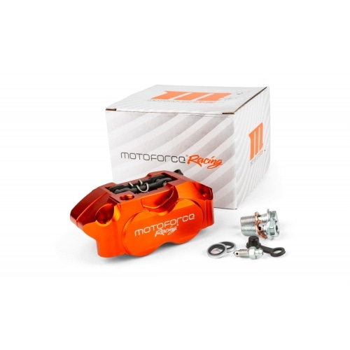 Brake Caliper 4-piston MotoForce Racing orange Brake Caliper 4-piston MotoForce Racing orange