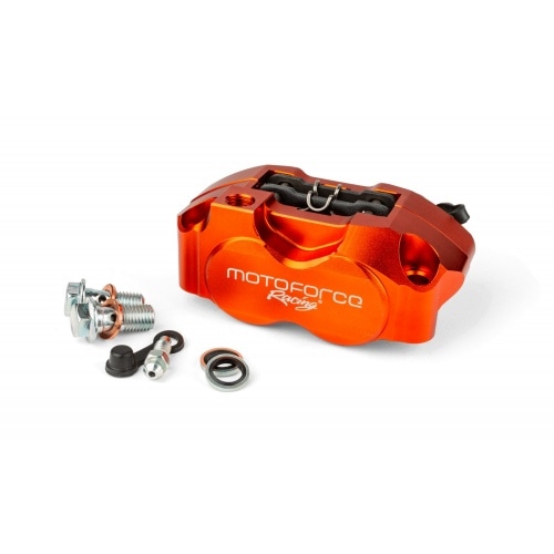 Brake Caliper 4-piston MotoForce Racing orange Brake Caliper 4-piston MotoForce Racing orange