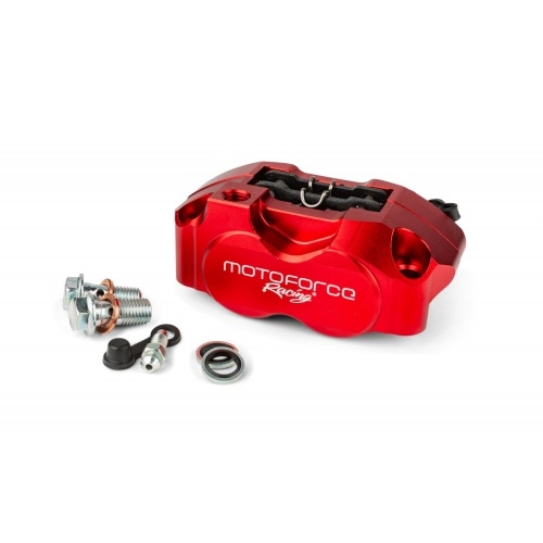 Brake Caliper 4-piston MotoForce Racing red Brake Caliper 4-piston MotoForce Racing red