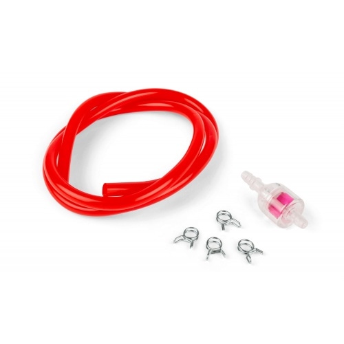 Komplekts Degvielas šļūtene + filtrs d.5mm sarkans Komplekts Degvielas šļūtene + filtrs d.5mm sarkans
