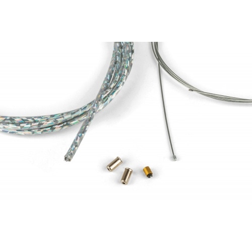 Droselēšanas kabeļa komplekts universāls 1,2 mm x 2 metri Motoforce Racing Lazer hroma krāsā Droselēšanas kabeļa komplekts universāls 1,2 mm x 2 metri Motoforce Racing Lazer hroma krāsā