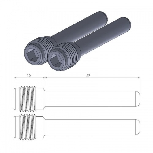 Brake Pad Pin Moto Master front RM 125 / 250 1989 à 1995 Brake Pad Pin Moto Master front RM 125 / 250 1989 à 1995