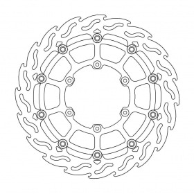 Brake Disc floating Moto Master Flame Supermoto Racing 320mm black GasGas / Rieju