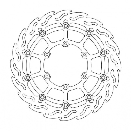 Brake Disc floating Moto Master Flame Supermoto Racing 320mm black GasGas / Rieju Brake Disc floating Moto Master Flame Supermoto Racing 320mm black GasGas / Rieju