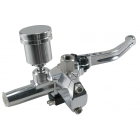 Bremžu sviras (troses) un bremžu galvenais cilindrs ar sviru (hidrauliskais) MTKT CNC hroms