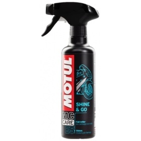 Plastmasas tīrīŔanas līdzeklis motocikliem / motorolleriem Motul E5 Shine & Go 400ml
