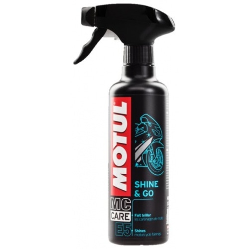 Plastmasas tīrīšanas līdzeklis motocikliem / motorolleriem Motul E5 Shine & Go 400ml Plastmasas tīrīšanas līdzeklis motocikliem / motorolleriem Motul E5 Shine & Go 400ml