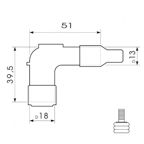 Aizdedzes sveces vāciņš NGK LB05F (8051) Aizdedzes sveces vāciņš NGK LB05F (8051)