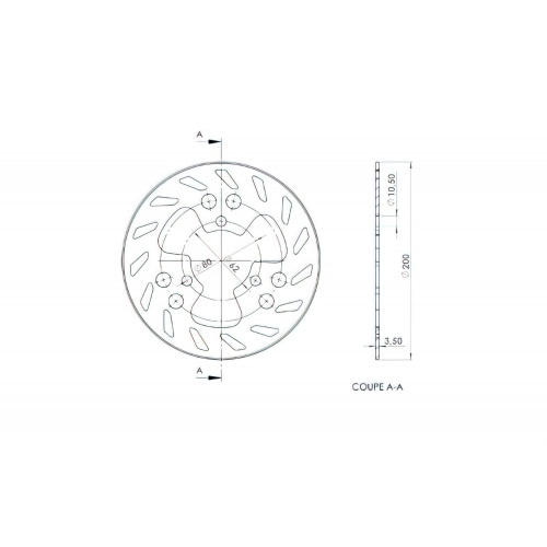 NG Bremžu disks aizmugurējais 200mm Peugeot XPS 2005 līdz 2009 NG Bremžu disks aizmugurējais 200mm Peugeot XPS 2005 līdz 2009