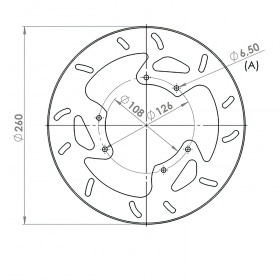 Bremžu disks priekšējais 260mm NG Bremžu disks Rieju SMX / MRX