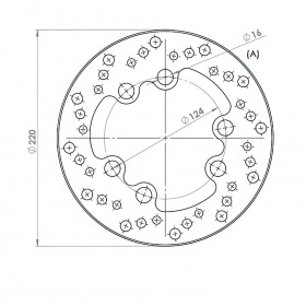 Brake Disc front 220mm NG Brake Disc Suzuki RMX / SMX