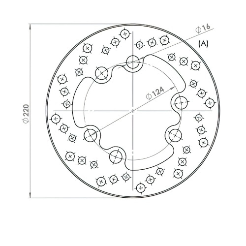 Brake Disc front 220mm NG Brake Disc Suzuki RMX / SMX Brake Disc front 220mm NG Brake Disc Suzuki RMX / SMX