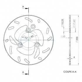 Brake Disc rear 200 mm NG Brake Disc Rieju MRT after 2015