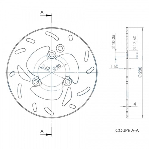 Brake Disc rear 200 mm NG Brake Disc Rieju MRT after 2015 Brake Disc rear 200 mm NG Brake Disc Rieju MRT after 2015