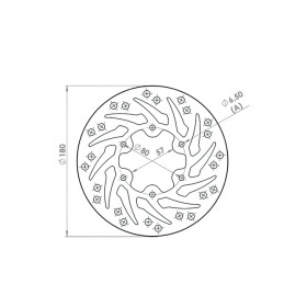 Brake Disc rear 180mm NG Brake Disc Derbi GPR / RS