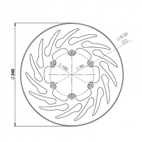 Brake Disc front 240mm NG Brake Disc Peugeot XP7
