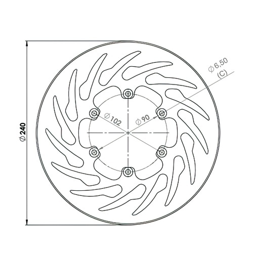 Brake Disc front 240mm NG Brake Disc Peugeot XP7 Brake Disc front 240mm NG Brake Disc Peugeot XP7