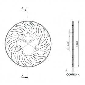 Bremžu disks aizmugurējais 180mm NG Bremžu disks Sherco