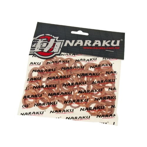 Washers / Gaskets coper Naraku 14x20x1.5mm 100 pcs. Washers / Gaskets coper Naraku 14x20x1.5mm 100 pcs.