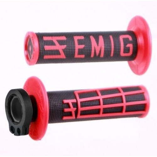 Rokturi ODI Emig V2 Lock-on rozā / melns Rokturi ODI Emig V2 Lock-on rozā / melns