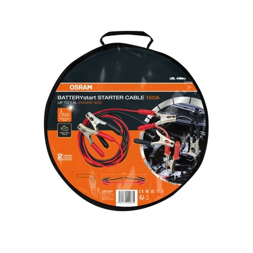 Pārmiju kabelis 6mm² 150A - L.250mm Osram Pārmiju kabelis 6mm² 150A - L.250mm Osram