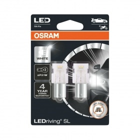 Лампа LED P21W 12V - 1.9W BA15S Osram LEDriving белый 6000K (X2)