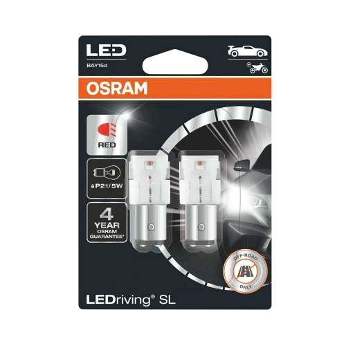 Лампа LED P21/5W 12V - 1,4W BAY15D Osram LEDriving красная (X2) Лампа LED P21/5W 12V - 1,4W BAY15D Osram LEDriving красная (X2)