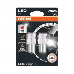 Лампа LED P21W 12V - 1,3W BA15S Osram LEDriving красная (X2)