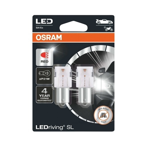 Лампа LED P21W 12V - 1,3W BA15S Osram LEDriving красная (X2) Лампа LED P21W 12V - 1,3W BA15S Osram LEDriving красная (X2)