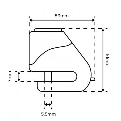 Disku slēdzene XD5 Oxford 5mm dzeltena / melna Disku slēdzene XD5 Oxford 5mm dzeltena / melna
