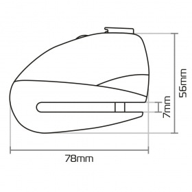 Disku bloķēšanas skrūvgriezis 7 Oxford 7mm dzeltens