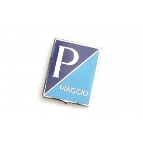 Uzlīmes raga vāciņš (klips) 37x46mm zils / hroms