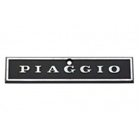 Emblēma Piaggio melna / hroms