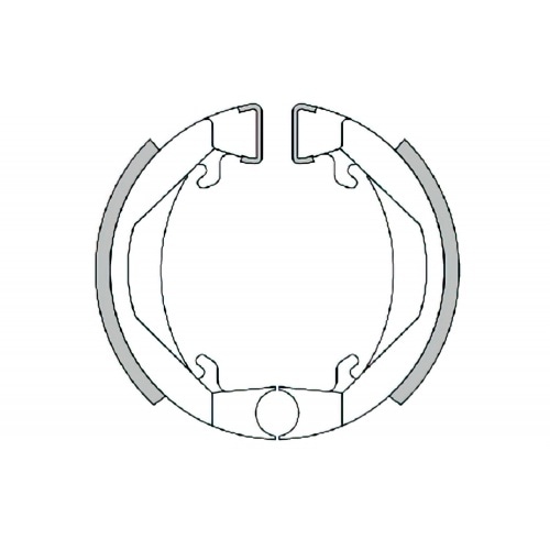 Bremžu kurpes aizmugurējās Polini 80x18mm Peugeot 103 SP Bremžu kurpes aizmugurējās Polini 80x18mm Peugeot 103 SP