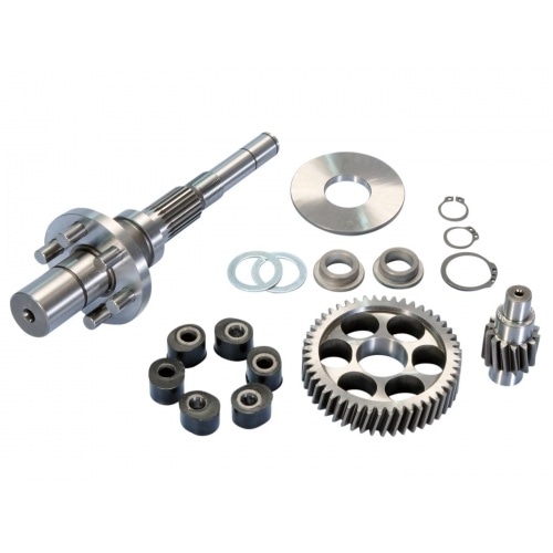 Secondary Transmission Polini 14/48 incl. wheel shaft with buffers Piaggio after 1998 Secondary Transmission Polini 14/48 incl. wheel shaft with buffers Piaggio after 1998