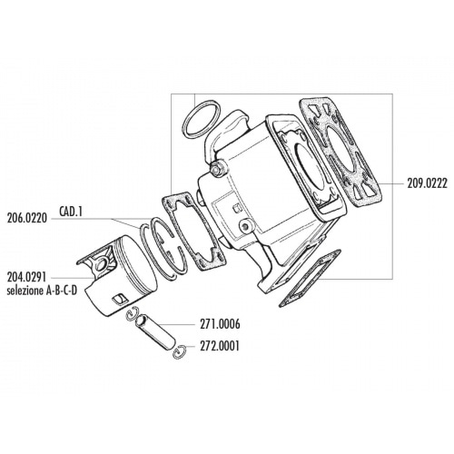 Piston Ring Polini 100cc Yamaha DT 80 Piston Ring Polini 100cc Yamaha DT 80