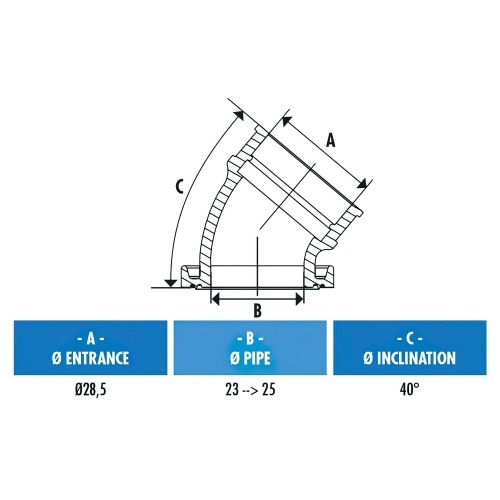 Ieplūdes kolektors Polini 40° regulējams CP 23 - 24mm Minarelli AM6 / Derbi Ieplūdes kolektors Polini 40° regulējams CP 23 - 24mm Minarelli AM6 / Derbi
