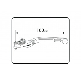 Priekšējā bremžu svira Puig 2.0 regulējama, salokāma, oranža / melna