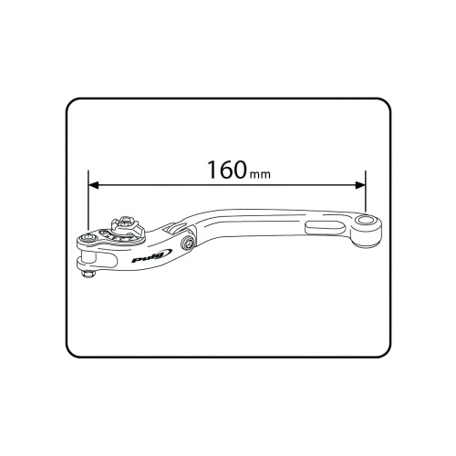 Priekšējā bremžu svira Puig 2.0 regulējama, salokāma, oranža / melna Priekšējā bremžu svira Puig 2.0 regulējama, salokāma, oranža / melna