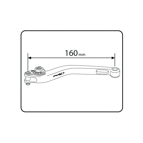 Priekšējā bremžu svira Puig 2.0 regulējama oranža / melna Priekšējā bremžu svira Puig 2.0 regulējama oranža / melna
