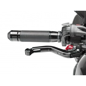 Brake Lever front Puig 2.0 adjustable short black / red