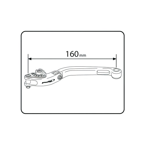 Bremžu / sajūga svira aizmugurējā Puig 2.0 regulējama salokāmā melnā krāsā Bremžu / sajūga svira aizmugurējā Puig 2.0 regulējama salokāmā melnā krāsā
