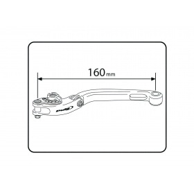 Bremžu / sajūga svira aizmugurējā Puig 2.0 regulējama salokāmā melna / sarkana