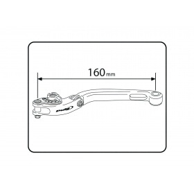 Bremžu / sajūga svira aizmugurējā Puig 2.0 regulējama salokāmā melna / oranža