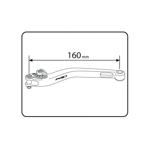Рычаг тормоза/сцепления задний Puig 2.0 регулируемый черный Рычаг тормоза/сцепления задний Puig 2.0 регулируемый черный