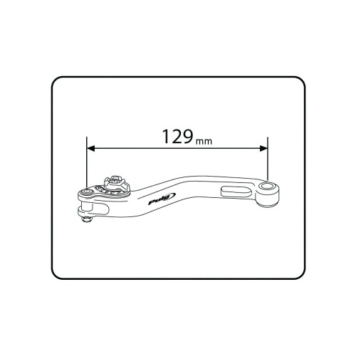 Рычаг тормоза / сцепления задний Puig 2.0 регулируемый короткий черный / оранжевый Рычаг тормоза / сцепления задний Puig 2.0 регулируемый короткий черный / оранжевый