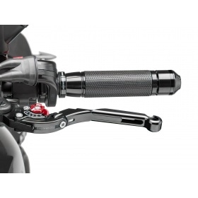 Bremžu / sajūga svira aizmugurējā Puig 2.0 regulējama, salokāma, izvelkama melna / sarkana