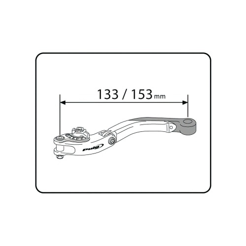 Bremžu / sajūga svira aizmugurējā Puig 2.0 regulējama, salokāma, izvelkama melna / oranža Bremžu / sajūga svira aizmugurējā Puig 2.0 regulējama, salokāma, izvelkama melna / oranža